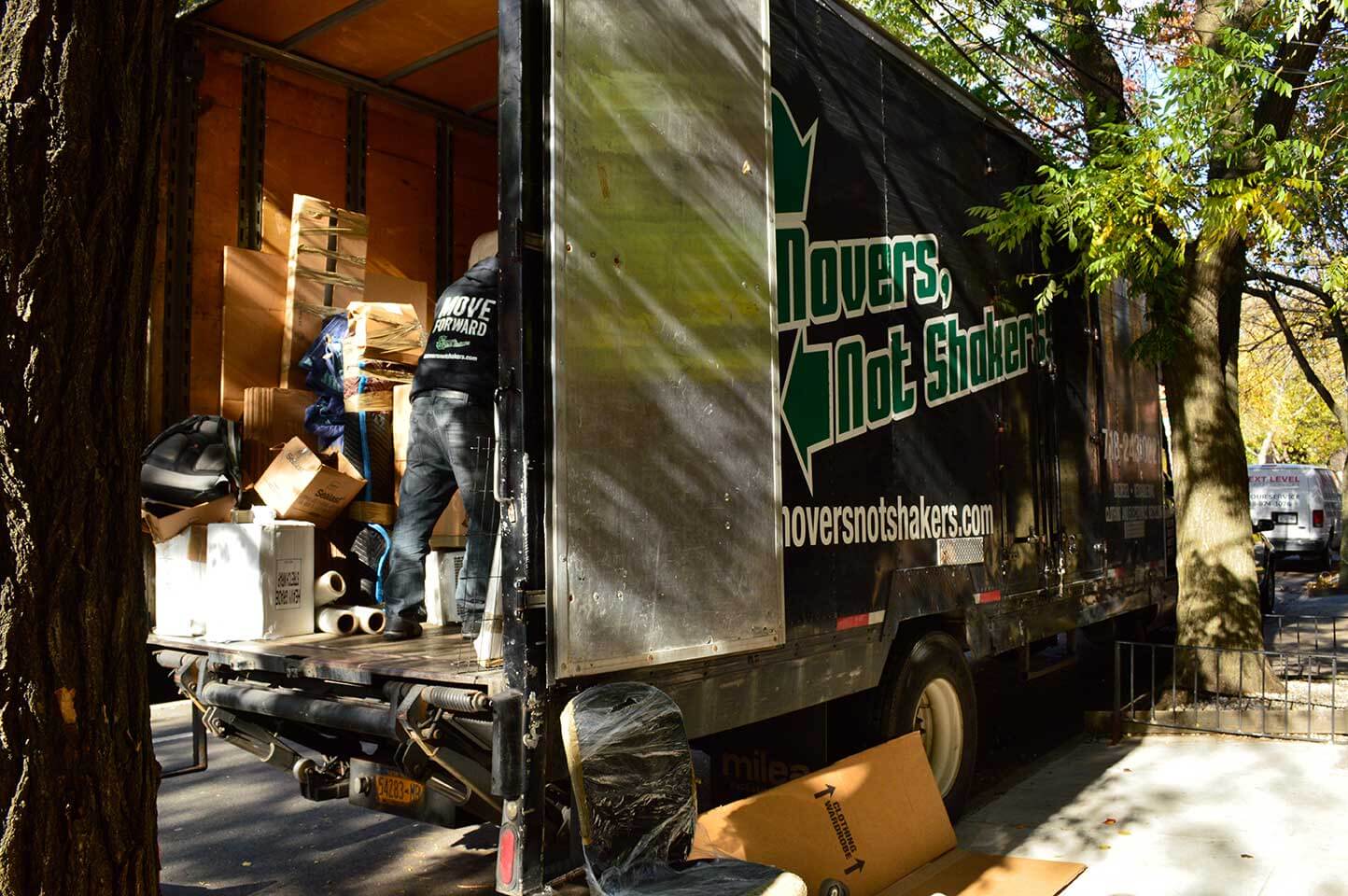 Movers Not Shakers Moving truck in New York City