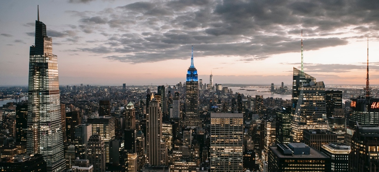 NYC skyline representing the perks of living in Staten Island