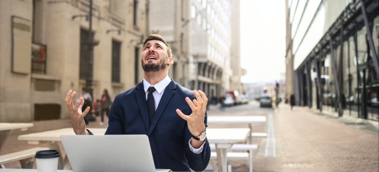 A man raging in anger