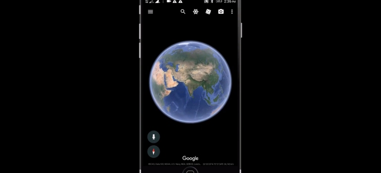 google earth view on the phone