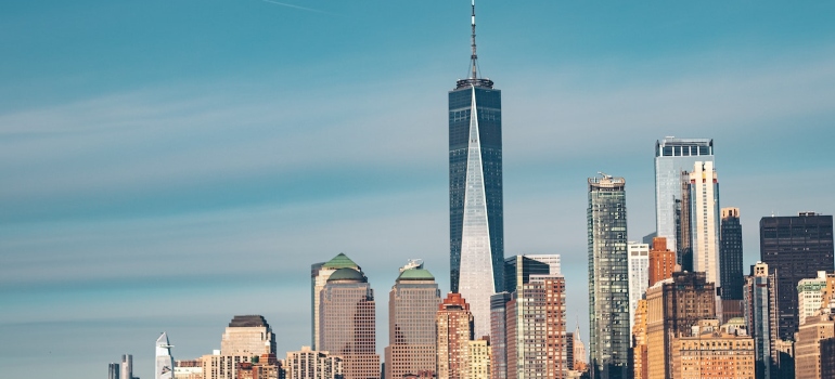 One World Trade Center as a part of Manhattan skyline