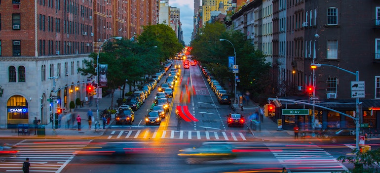 Busy NYC intersection