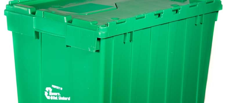 reusable moving bin suitable for packing breakables for relocation
